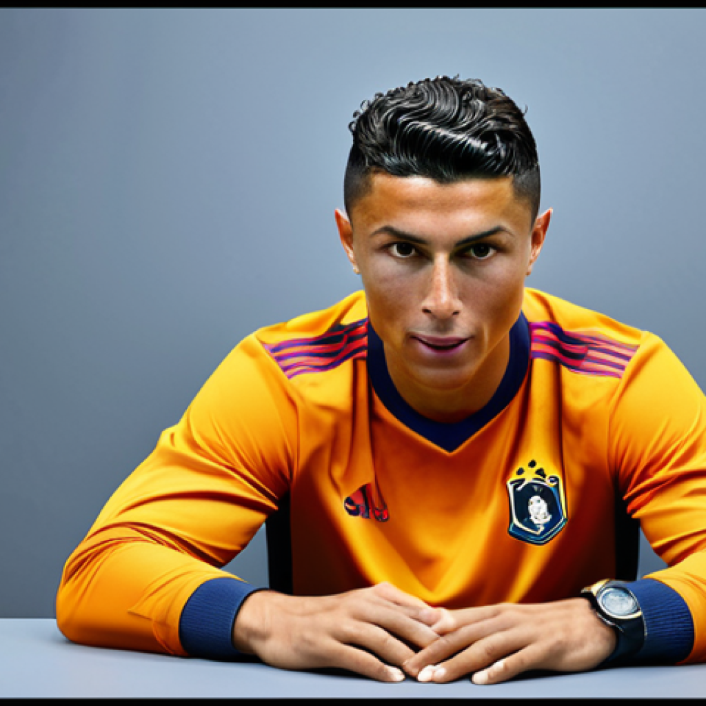 FC온라인 감정가 높은 선수 - Cristiano Ronaldo: "Cristiano Ronaldo, एक स्टेडियम में, रियल मैड्रिड की जर्सी पहने हुए, गोल मारने की...