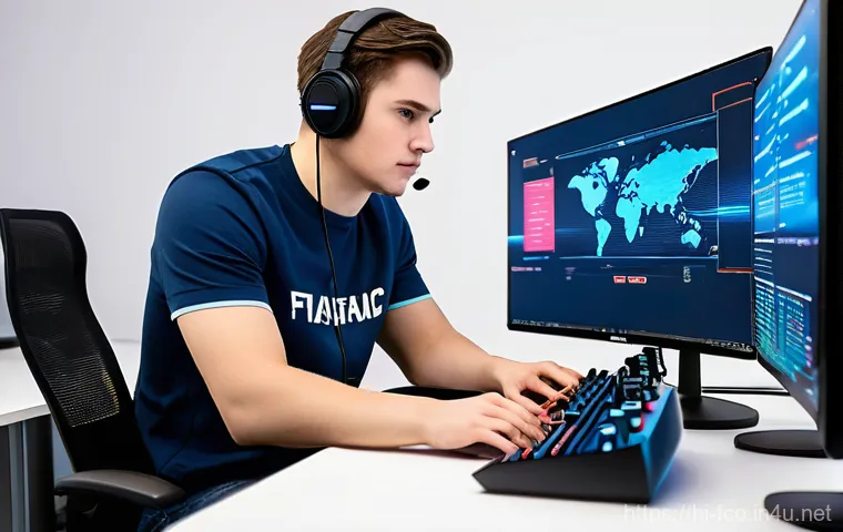 FC온라인 팀 가치 상승법 - **Prompt 1: The Savvy FC Online Trader's Den**
    A wide shot of a focused young man, approximately...