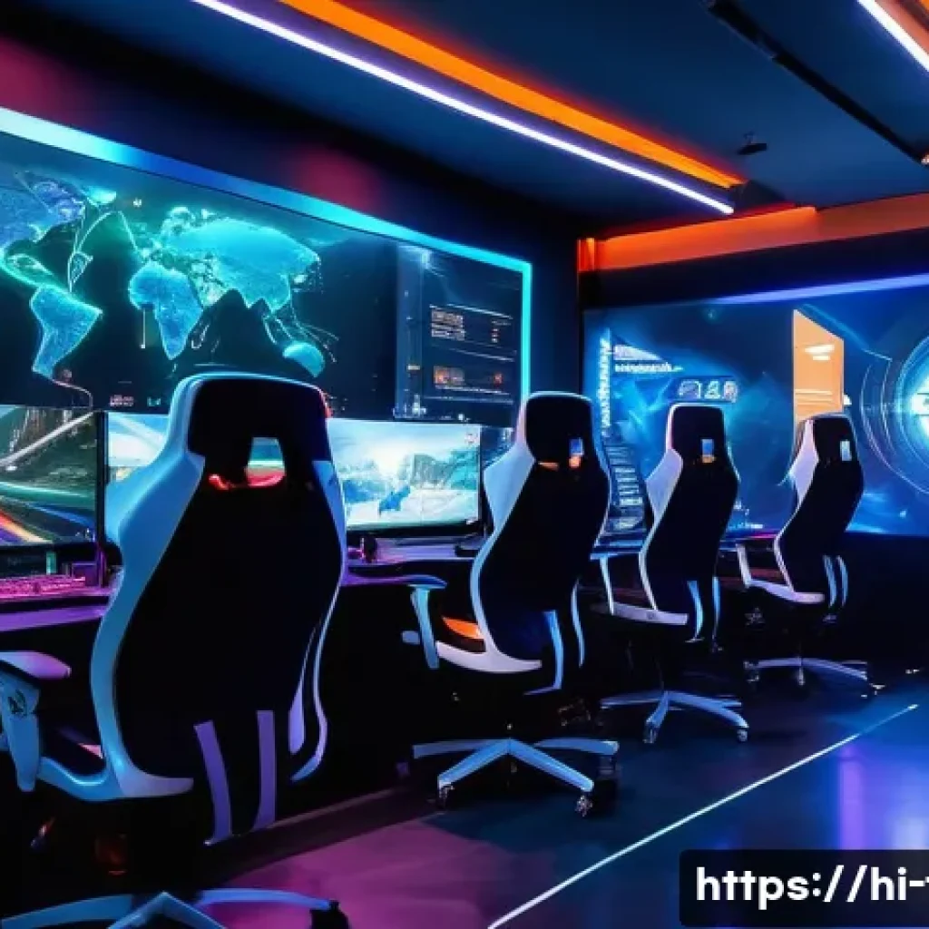 FC온라인 게임 핫픽스 정보 - A dynamic esports gaming scene featuring a diverse group of Indian players intensely competing in an...